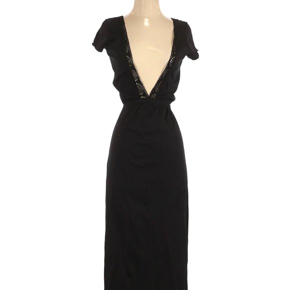 Sezane LUCILLE Backless LACE Leg Slit Dress XS - Picture 12 of 12